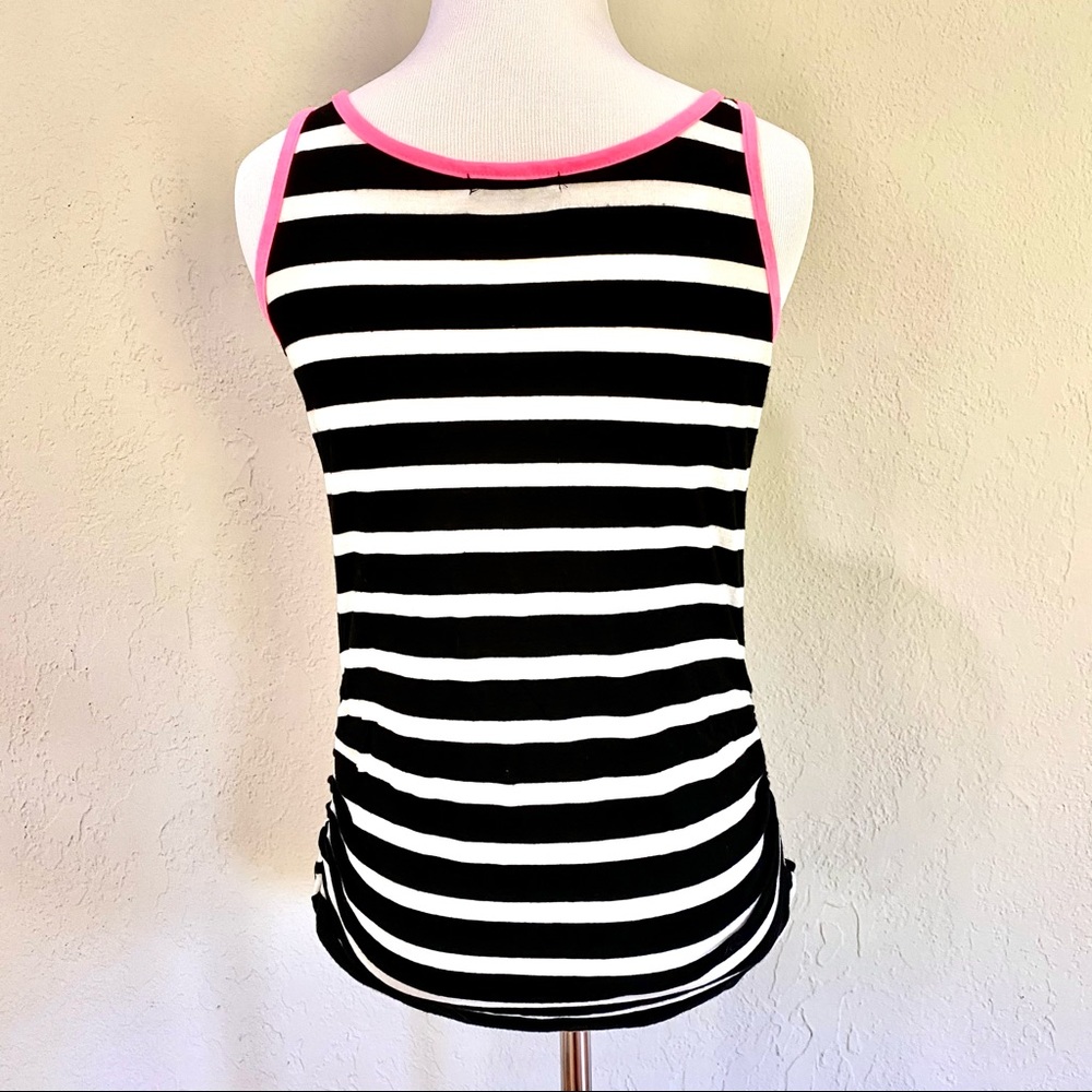 NWOT One Clothing Ruched Stripe Tank Top, L (Jrs) - Picture 4 of 11
